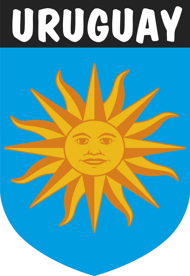Artimagen Aufkleber Wappen Uruguay, 40 x 60 mm. von Artimagen