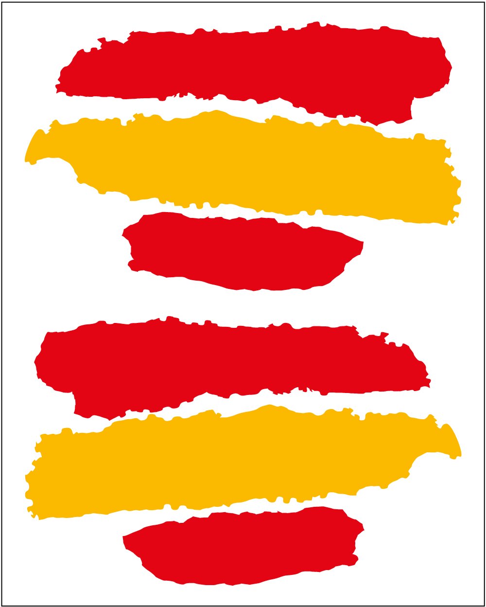 Aufkleber Flagge Spanien Linien 2 Stück von Artimagen