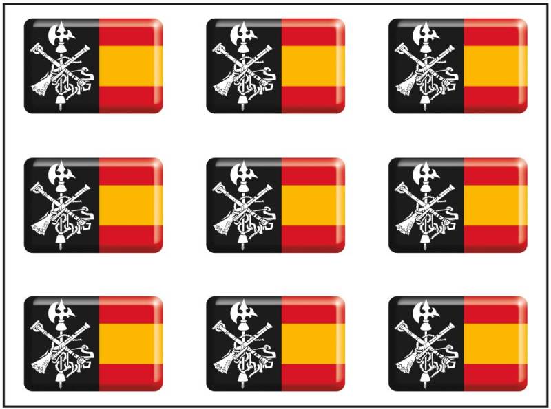 Aufkleber Rechtecke Logo Legion 9 Stück Kunstharz von Artimagen