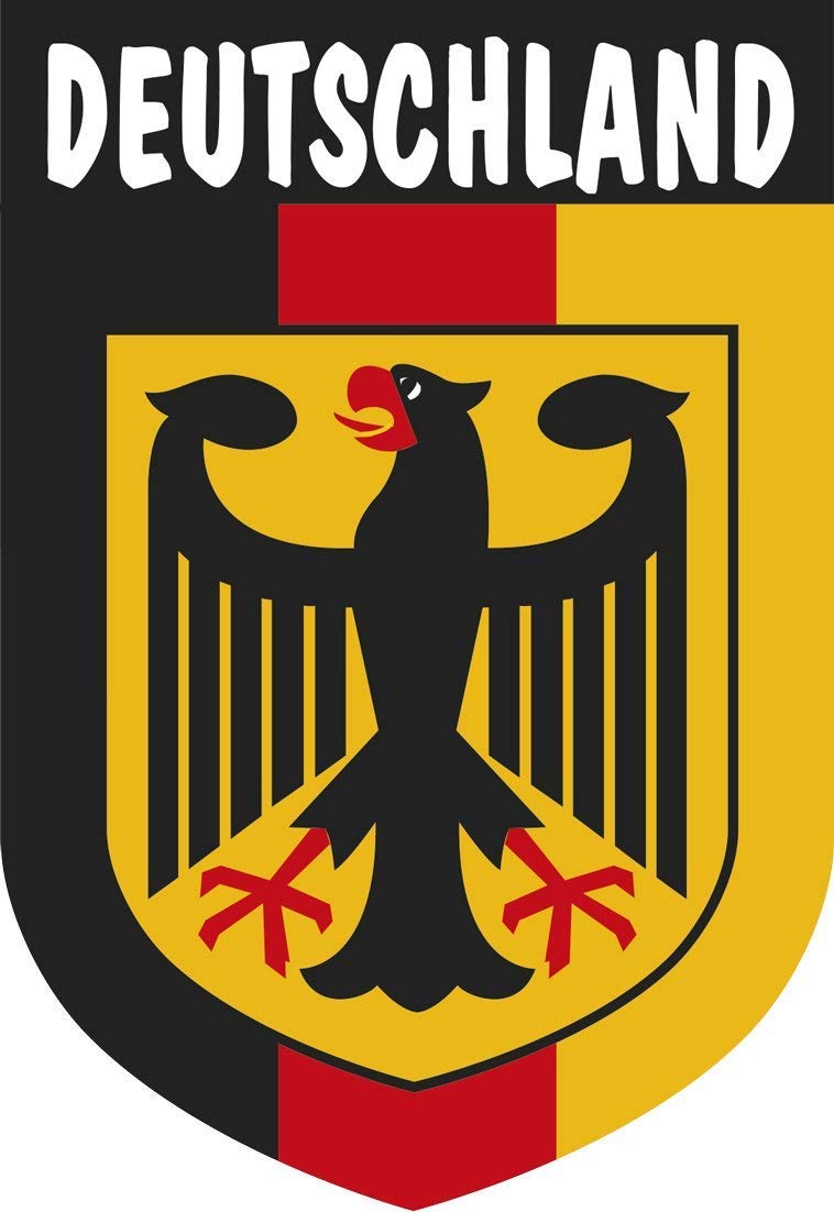 Aufkleber Wappen Deutschland mit Text und Emblem 40x60mm von Artimagen