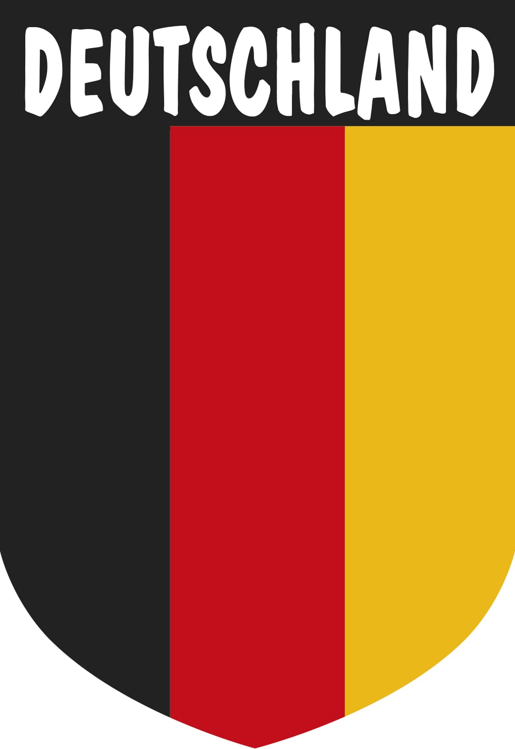 Aufkleber Wappen Deutschland mit Text von Artimagen