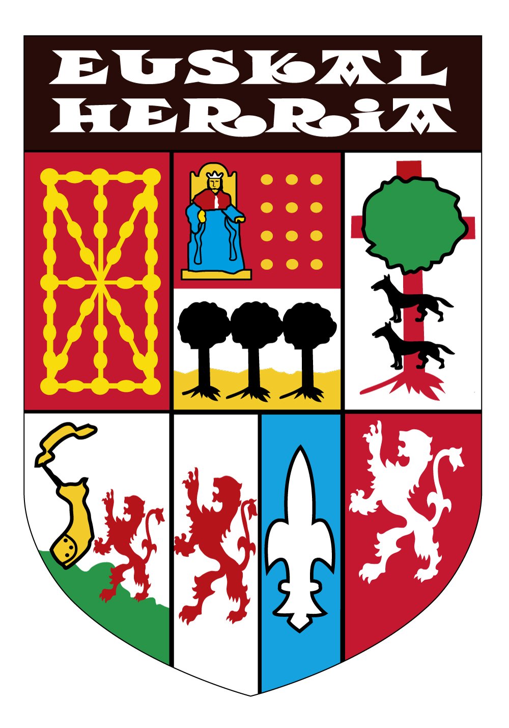 Aufkleber Wappen Euskal Herria von Artimagen