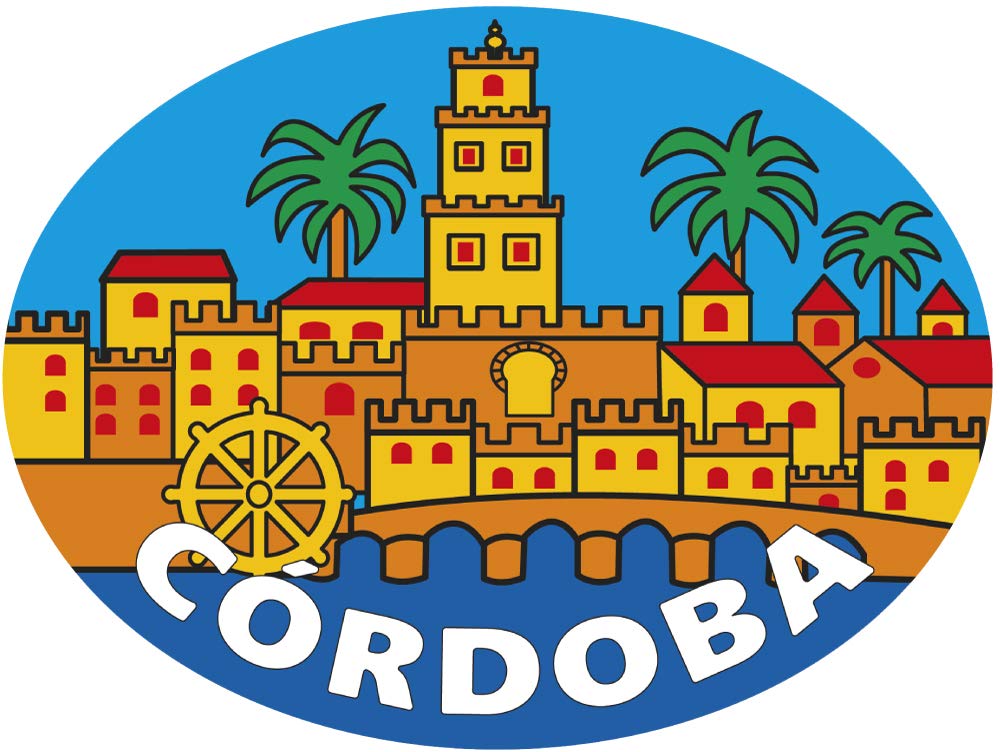 Sticker Oval Stadt Córdoba von Artimagen