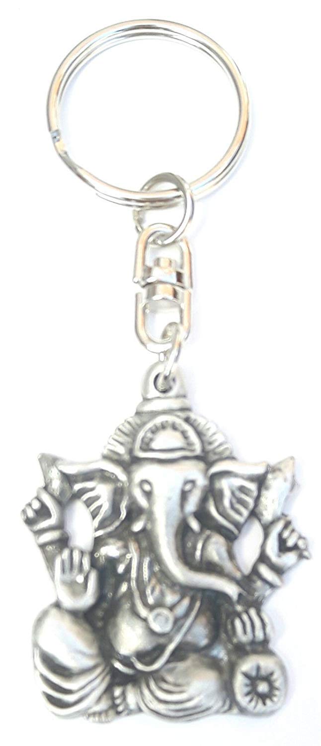 Artisan Pewter Hochwertig Hartzinn Ganesh Ganesha Schlüsselanhänger mit Geschenkbeutel von Artisan Pewter