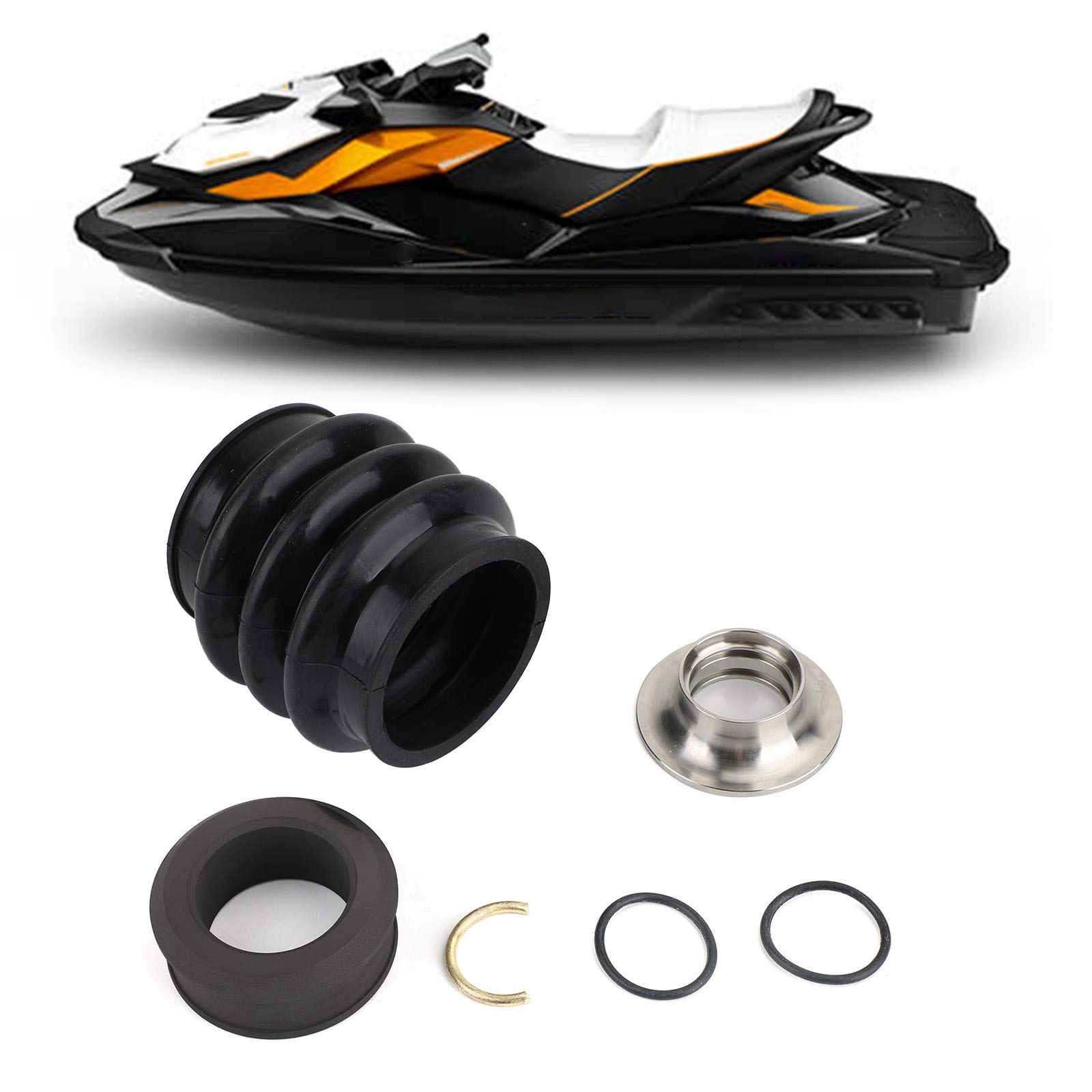 Artudatech 4-Tec Carbon Ring Seal Drive Line Rebuild Kit & Boot passend für Sea Doo RXP 2004-2006, RXT IS 255 2009 271000422, 295501174, 271001434, 271001420 Artudatech 4-Tec Carbon Ring Seal Drive Line Rebuild Kit & Boot passend für Sea Doo RXP 2004-2006, RXT IS 255 2009 271000422, 295501174, 271001434, 271001420 von Artudatech
