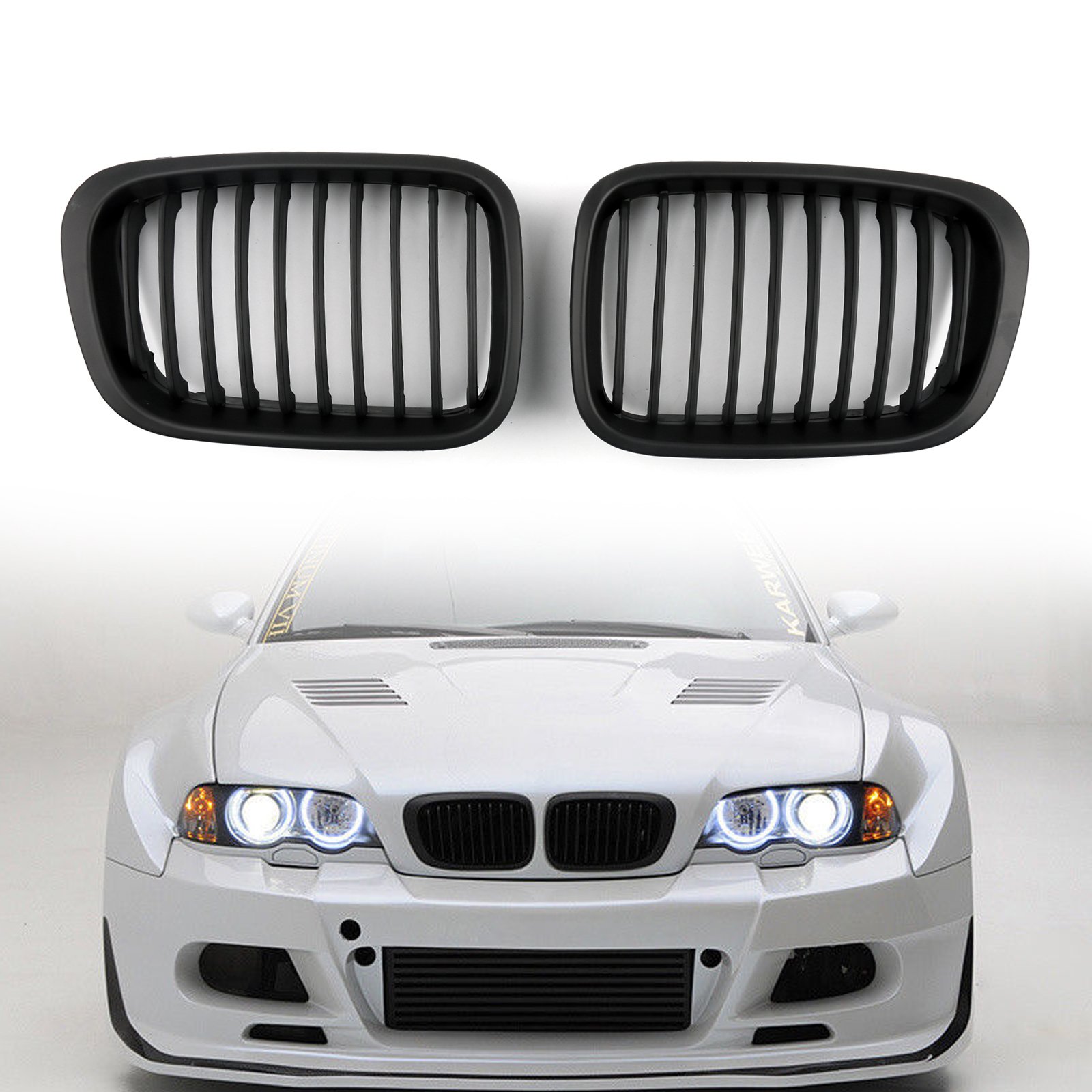 Artudatech Auto Kühlergrill, Frontgrill Kühlergrill Gitter Ersatz Grill Grille Stoßstangengrill für B M W E46 3 Serie 4 Türer 1998 1999 2000 2001 Artudatech Auto Kühlergrill, Frontgrill Kühlergrill Gitter Ersatz Grill Grille Stoßstangengrill für B M W E46 3 Serie 4 Türer 1998 1999 2000 2001 von Artudatech