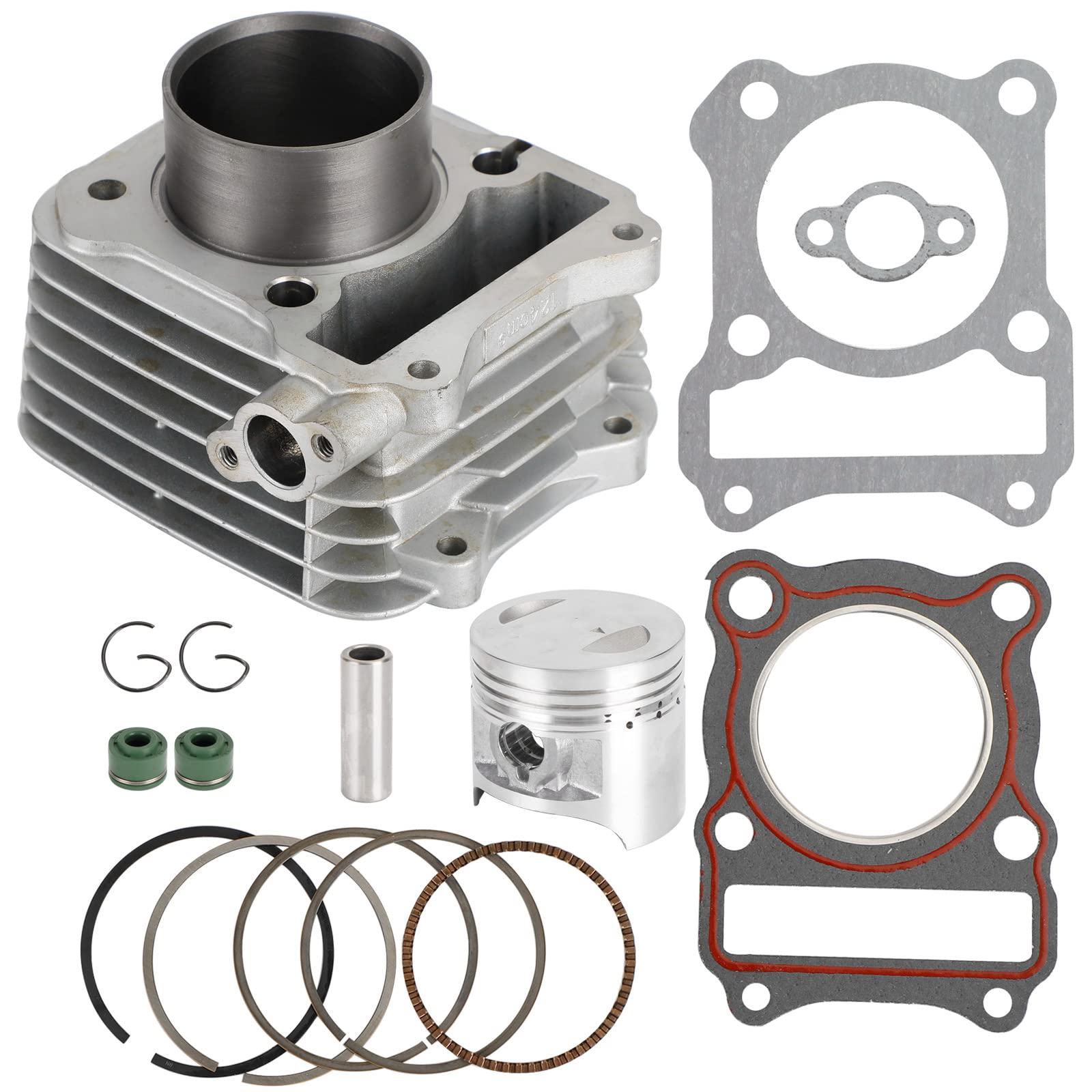 Artudatech Cylinder Barrel Jug Flat Piston Gasket Kit 57mm Compatible with Suzuki GN125 GN 125 GS125 GZ125 TU125 VanVan RV125 DR125 Marauder Artudatech Cylinder Barrel Jug Flat Piston Gasket Kit 57mm Compatible with Suzuki GN125 GN 125 GS125 GZ125 TU125 VanVan RV125 DR125 Marauder von Artudatech