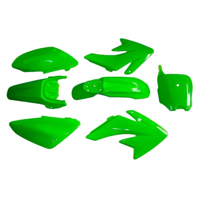 Artudatech Fender Verkleidungssatz Motorrad Fender Fairing Kit Front&Rear Bodywork Cowl Cover Karosserieabdeckung Passend für Honda CRF70 Grün von Artudatech