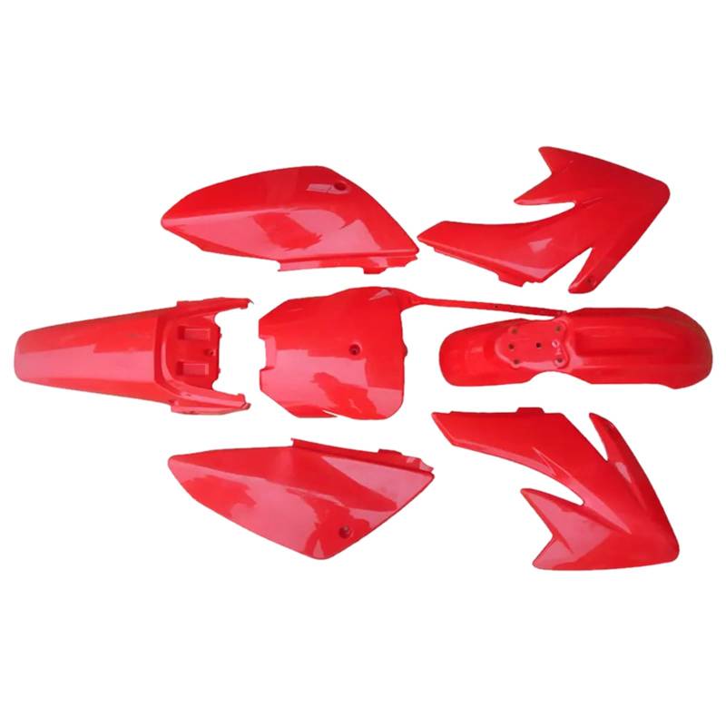Artudatech Fender Verkleidungssatz Motorrad Fender Fairing Kit Front&Rear Bodywork Cowl Cover Karosserieabdeckung Passend für Honda CRF70 Rot von Artudatech