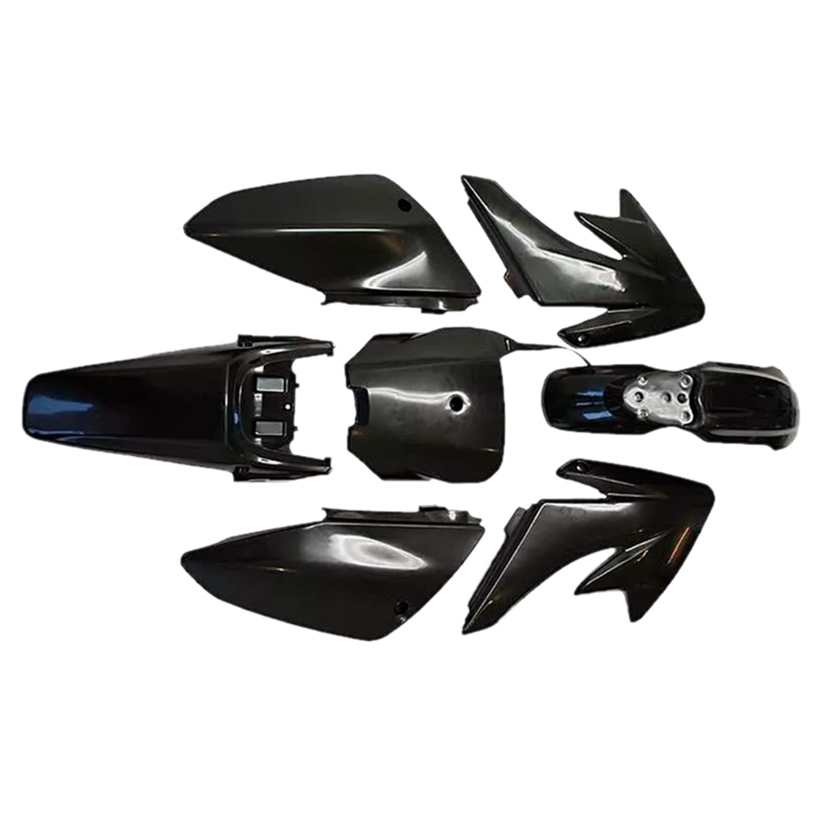 Artudatech Fender Verkleidungssatz Motorrad Fender Fairing Kit Front&Rear Bodywork Cowl Cover Karosserieabdeckung Passend für Honda CRF70 Schwarz von Artudatech