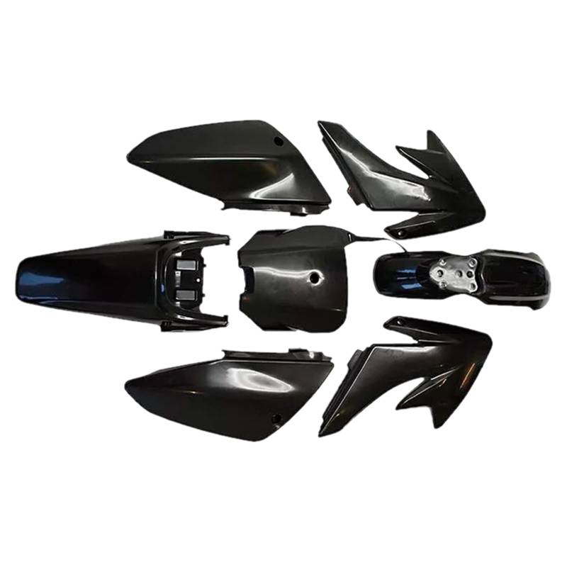 Artudatech Fender Verkleidungssatz Motorrad Fender Fairing Kit Front&Rear Bodywork Cowl Cover Karosserieabdeckung Passend für Honda CRF70 Schwarz von Artudatech