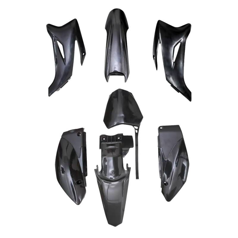 Artudatech Fender Verkleidungssatz Motorrad Fender Fairing Kit Front&Rear Bodywork Cowl Cover Karosserieabdeckung Passend für Yamaha TTR110 Schwarz von Artudatech