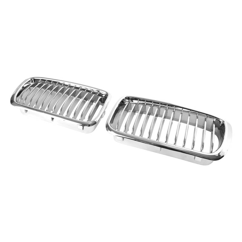 Artudatech Frontstoßstange Kühlergrill 2PCS Chrome Front Kidney Grill Grille Fit for BMW 7 Series E38 1994-2001 von Artudatech