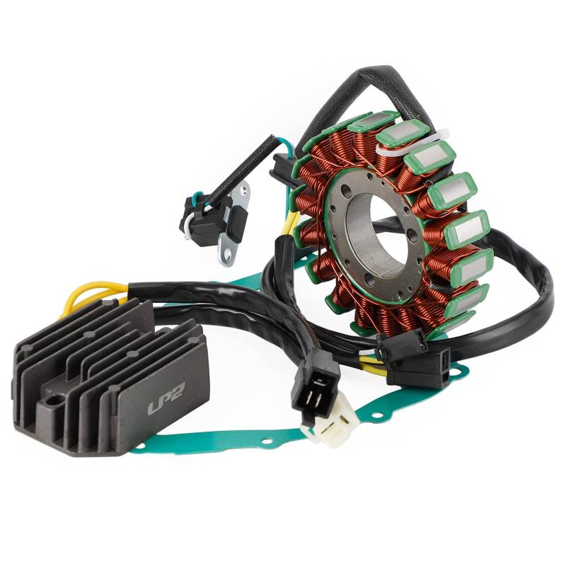 Artudatech Magneto Stator + 2-Stecker Spannungsgleichrichter + Ga-sket Fit for Suzuki SV650 SV650S 99-02 von Artudatech