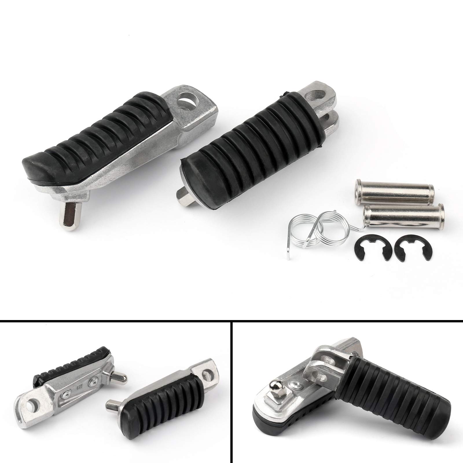 Artudatech Motorrad Fußstütze Footrest Footpegs Pedals für KAWASAKI ER 4N 6F 6N ZR 250 400 Artudatech Motorrad Fußstütze Footrest Footpegs Pedals für KAWASAKI ER 4N 6F 6N ZR 250 400 von Artudatech