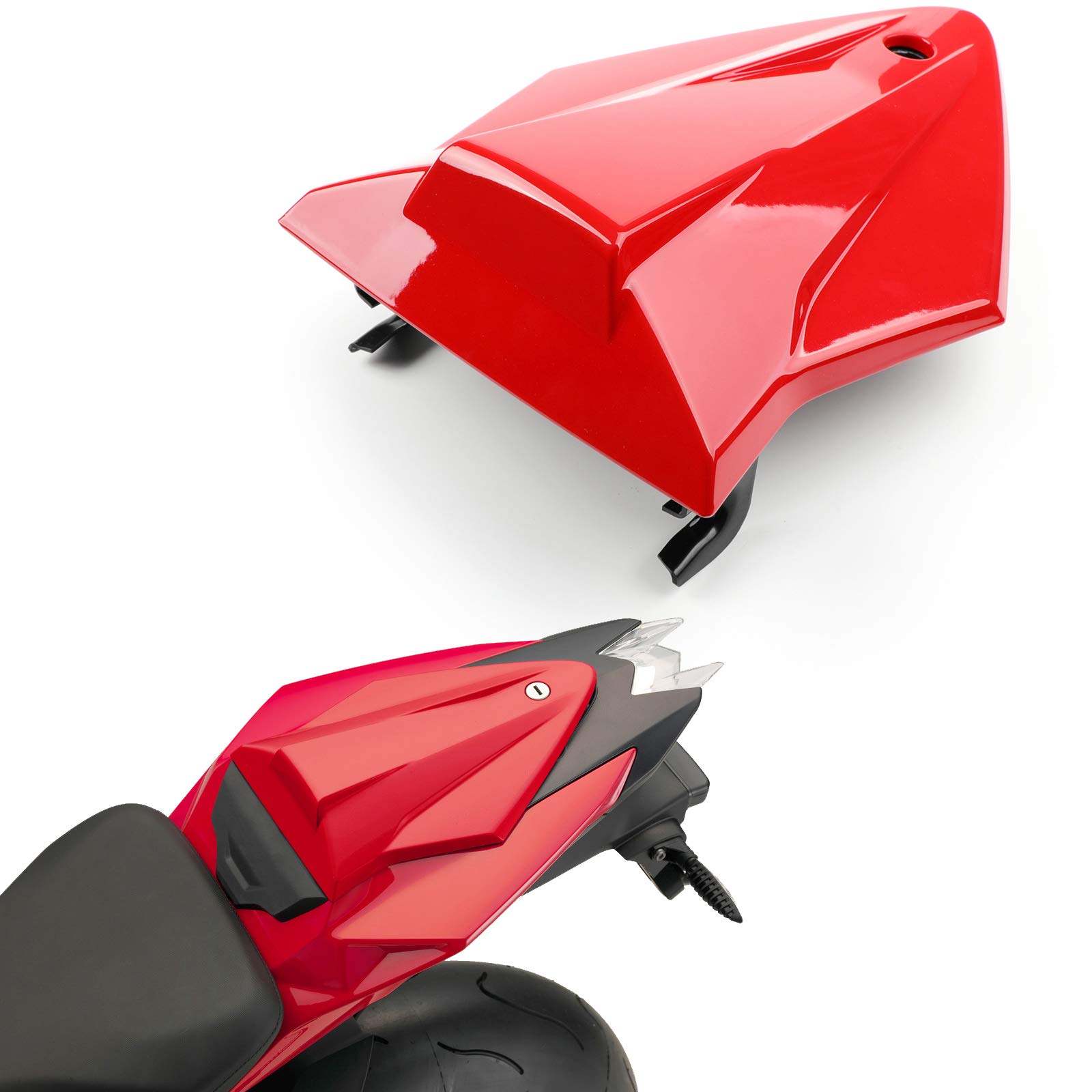 Artudatech Motorrad Soziusabdeckung Sitzkappe Verkleidung Heckabdeckung Rücksitzbezug Rear Seat Cowl Fairing Tail Cover für B M W S1000RR 2015-2018 von Artudatech