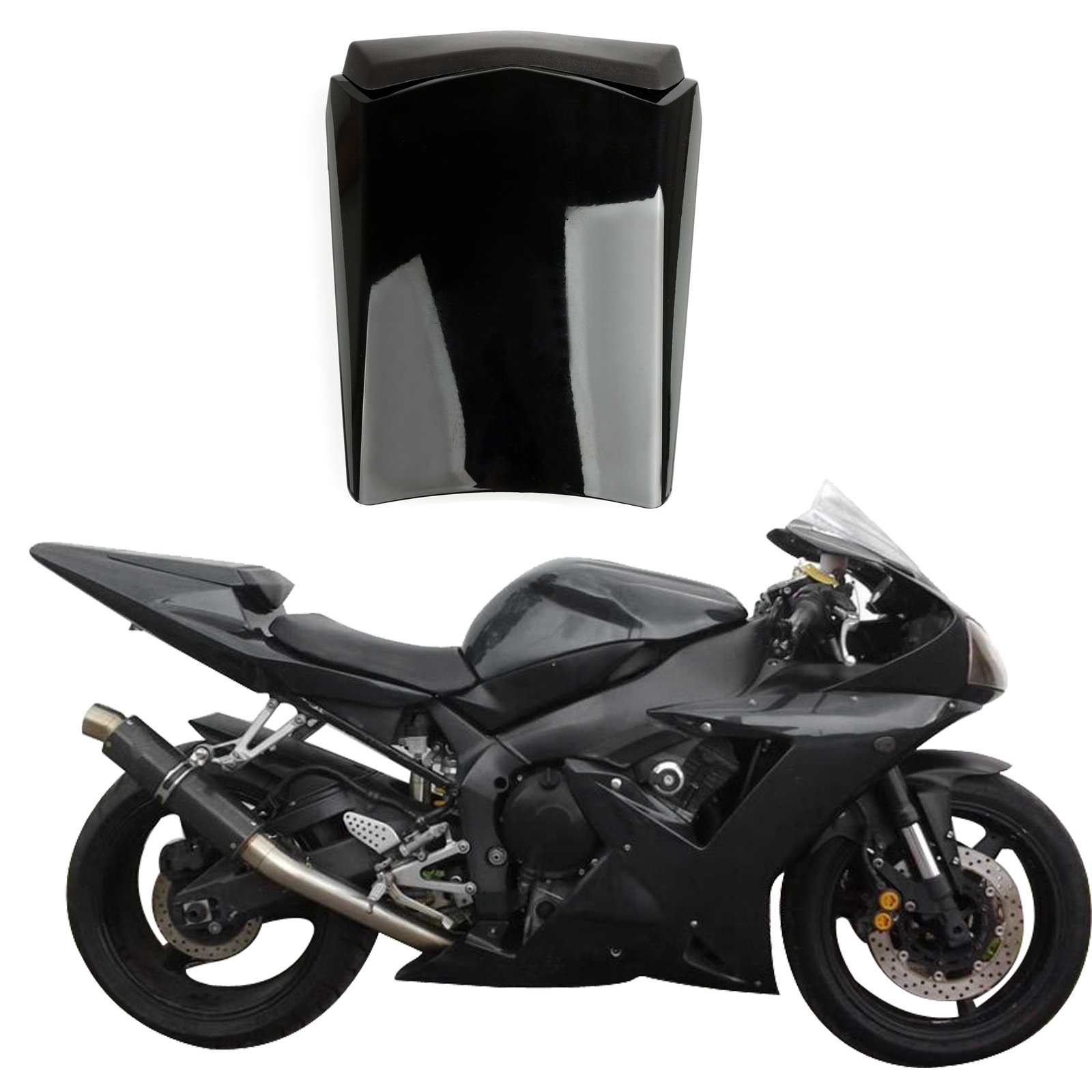 Artudatech Motorrad Soziusabdeckung Sitzkappe Verkleidung Heckabdeckung Rücksitzbezug Rear Seat Cowl Fairing Tail Cover für Yamaha YZF R1 2002 2003 von Artudatech