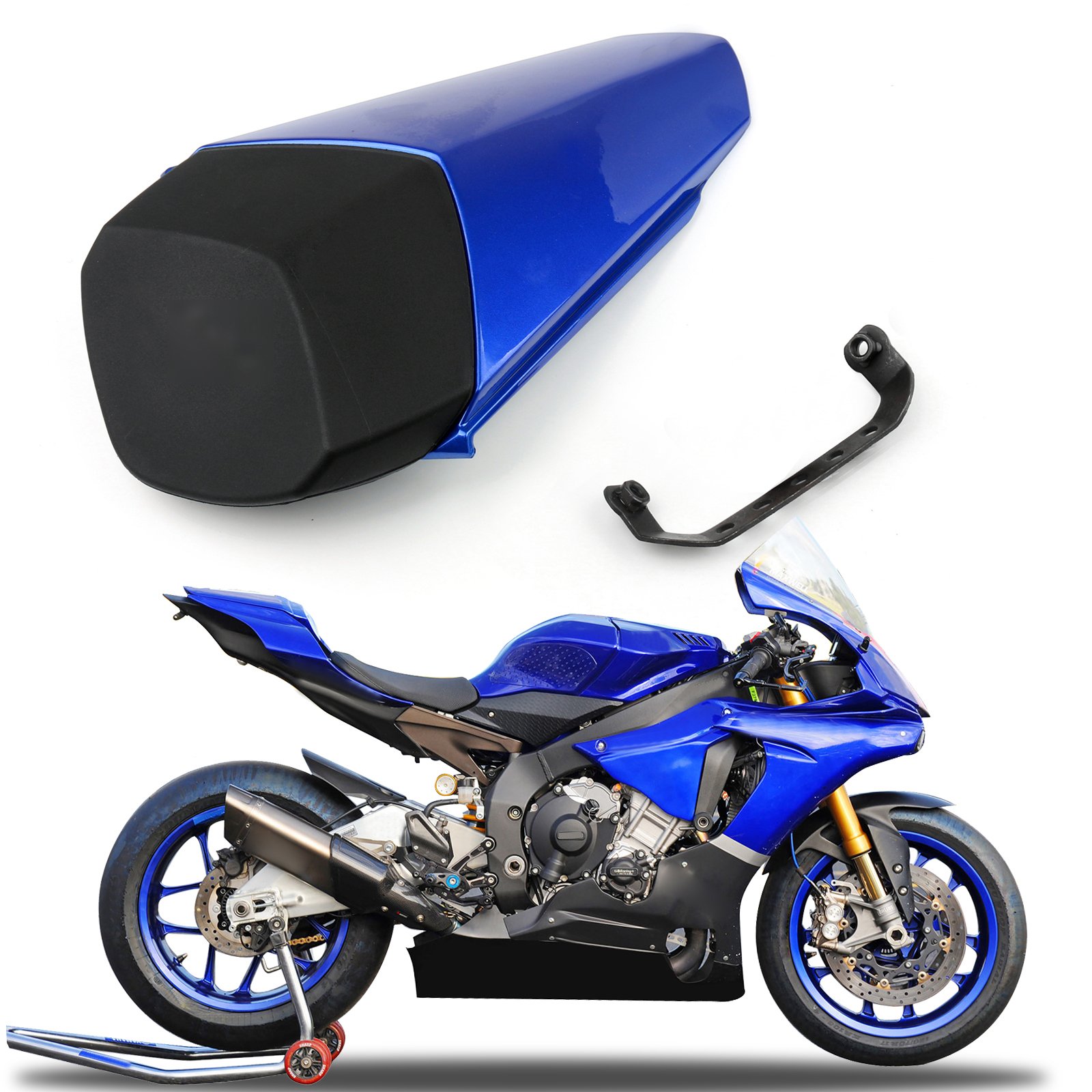 Artudatech Motorrad Soziusabdeckung Sitzkappe Verkleidung Heckabdeckung Rücksitzbezug Rear Seat Cowl Fairing Tail Cover für Yamaha YZF-R1 R1 2015-2018 von Artudatech