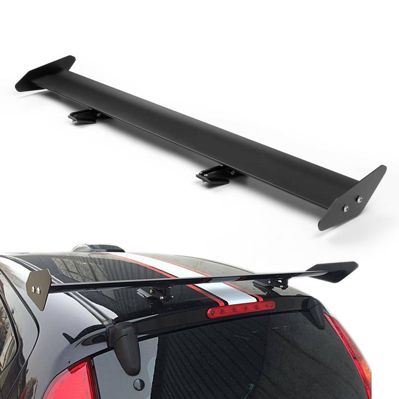 Artudatech Universal Car Rear Spoiler, Wing Spoiler, Hatchback, Adjustable Aluminium GT Rear Spoiler with Screws, Black von Artudatech