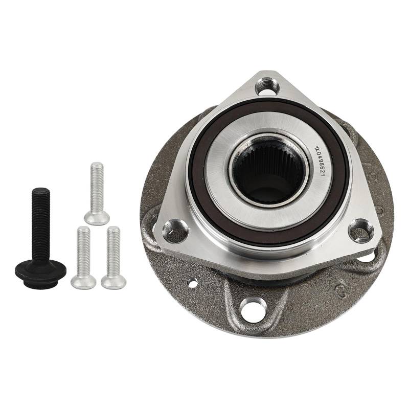 Artudatech Vorderradlagernabe mit 3 Löchern 1K0498621 Passend für Audi A3 Passend für VW Caddy MK3 Golf 5/6/7 von Artudatech