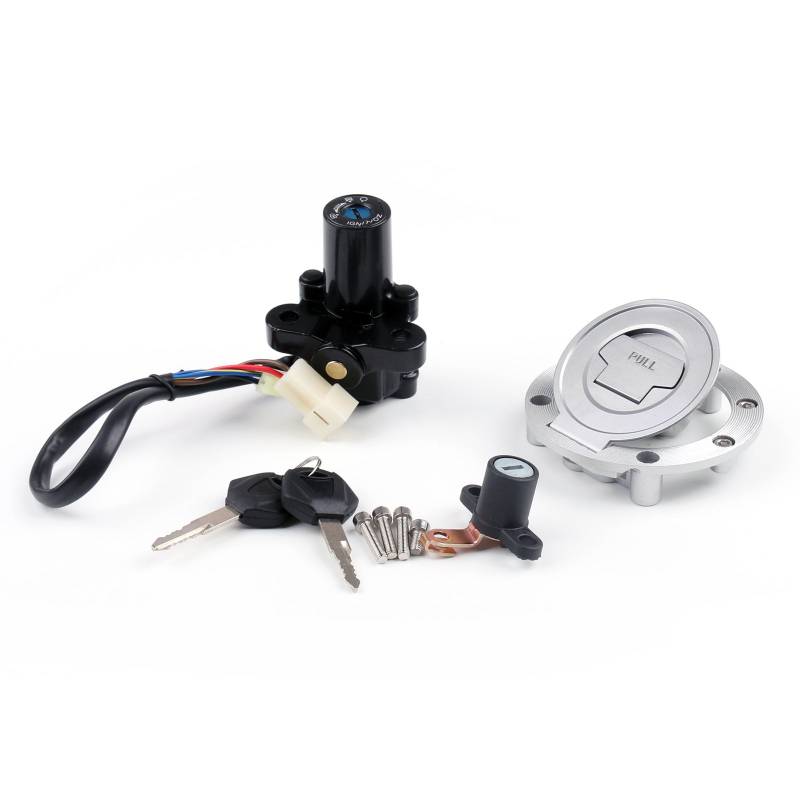 Artudatech Zündschloss Motorrad, Startschalter Zündung Zündschalter mit Tankdeckel Schlüssel Ignition Switch Lock für Yamaha MT03 06-12 YZF R6 R1 XJ6 von Artudatech