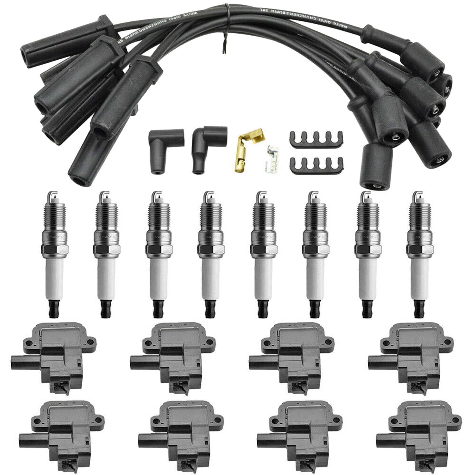 Artudatech Zündspule Ignition Coil & Spark Plug & Wire D580 UF192 Fit for Chevrolet Camaro LS1 LS6 98-02 von Artudatech
