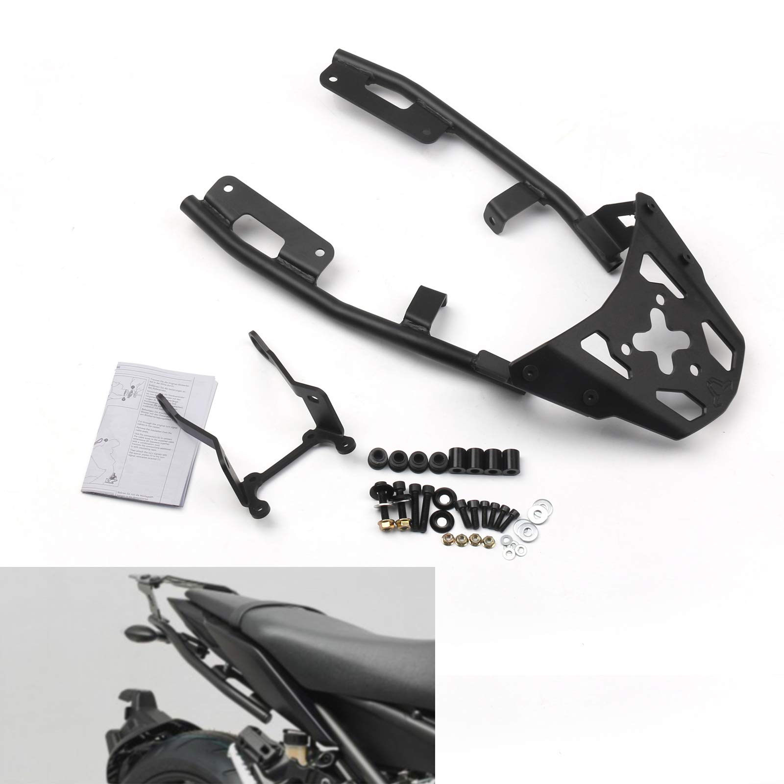 Sissy Bar Artudatech Motorrad Gepäckträger-Gepäckträger-Kit hinten passend für Ya-maha Mt-09 Mt 09 2017-2019 Sissy Bar Artudatech Motorrad Gepäckträger-Gepäckträger-Kit hinten passend für Ya-maha Mt-09 Mt 09 2017-2019 von Artudatech