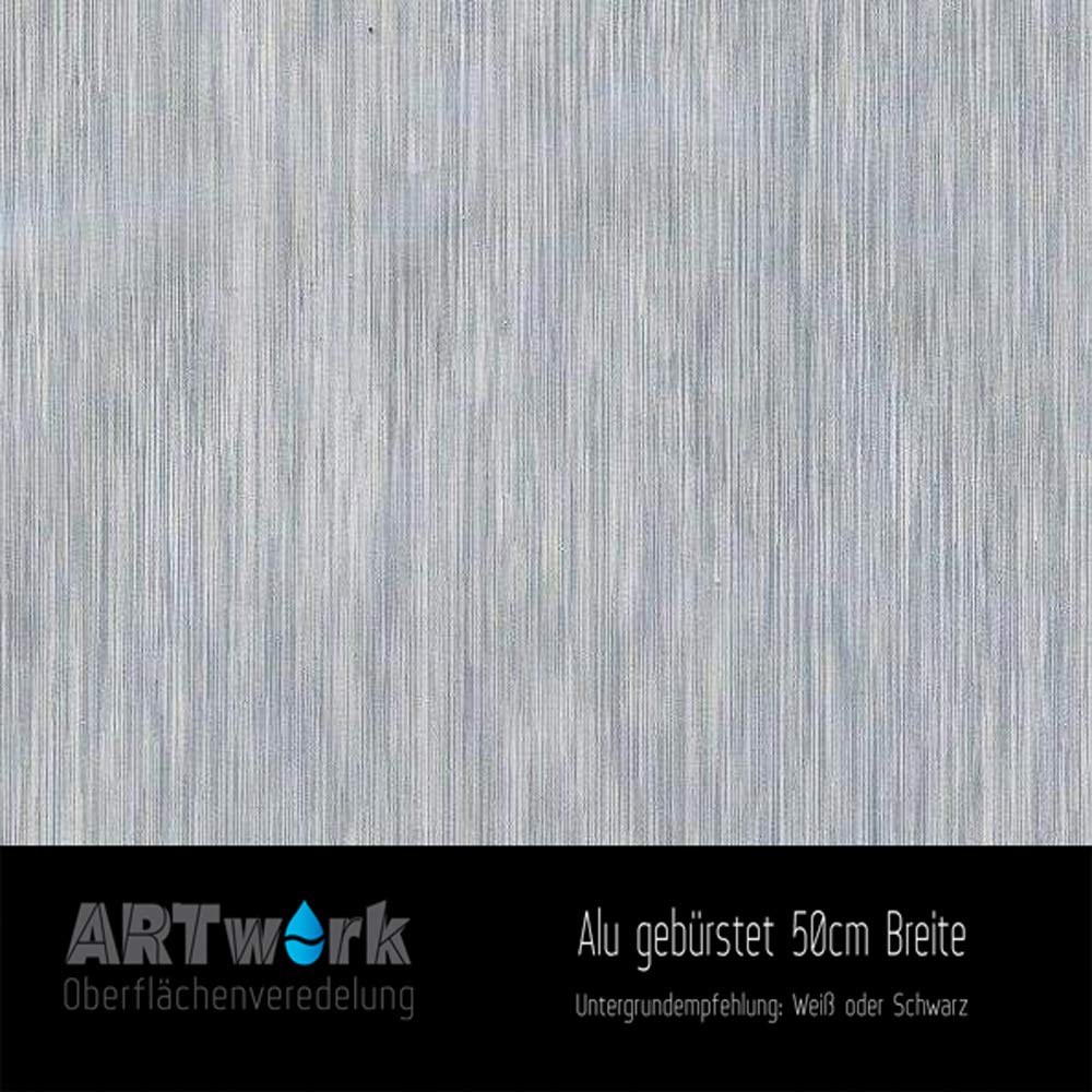 Wassertransferdruck exklusiv Design Folie ARTwork Alu gebürstet 50cm Breite von Artwork