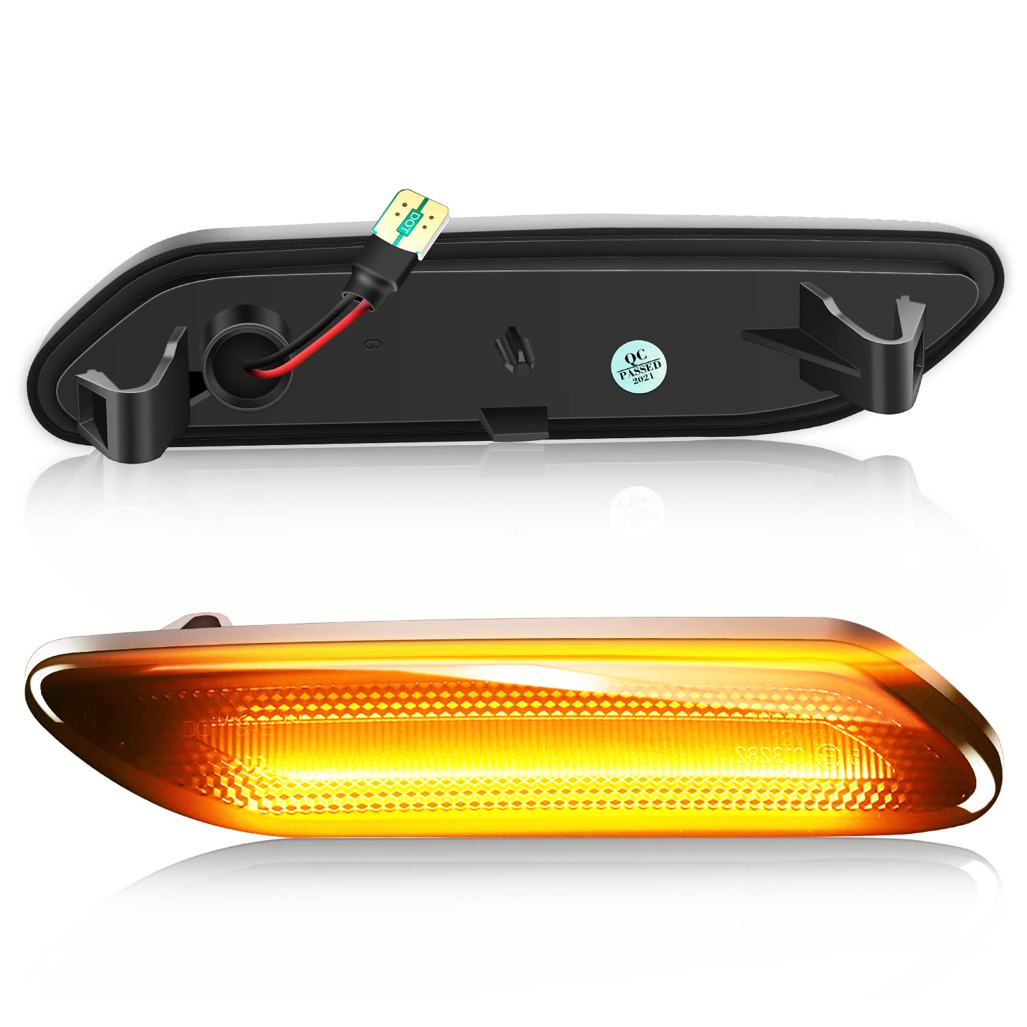 Asasytal Blinker Seitenblinker, 6000K Gelb Super Heller E4 Auto Seitenblinklichter Orange, Kotflügel-Blinker Kompatibel mit Mini Cooper R60 R61, 2 Lampen von Asasytal