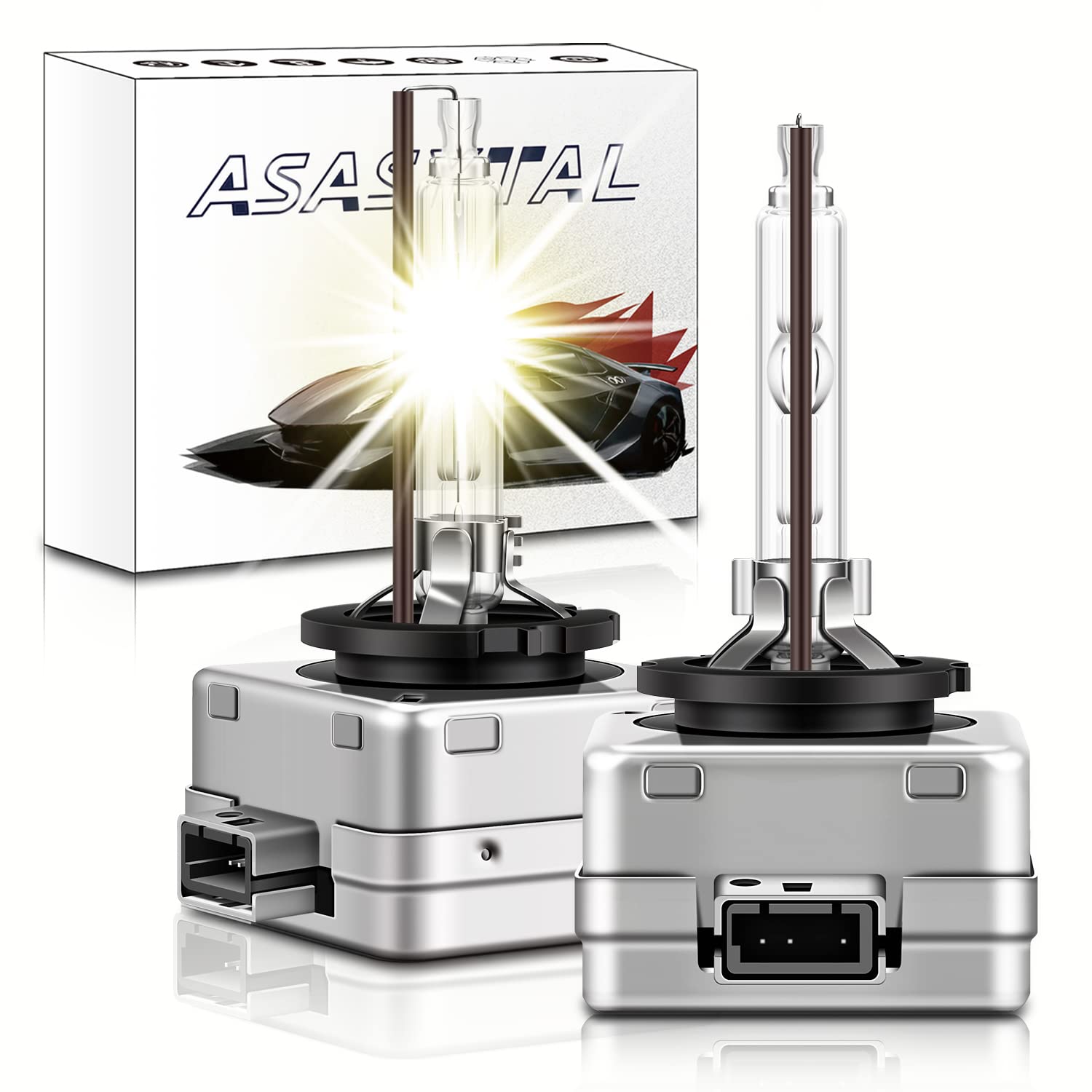 Asasytal D3S HID Xenon Glühbirnen 4300K Warmweiß Sehr Hell 35 W 12 V Bi HID Scheinwerfer-Ersatz Xenarc Scheinwerfer Nachrüstsatz, Ersatz für Xenon oder LED Außenscheinwerferlampen, 1 Paar Asasytal D3S HID Xenon Glühbirnen 4300K Warmweiß Sehr Hell 35 W 12 V Bi HID Scheinwerfer-Ersatz Xenarc Scheinwerfer Nachrüstsatz, Ersatz für Xenon oder LED Außenscheinwerferlampen, 1 Paar von Asasytal