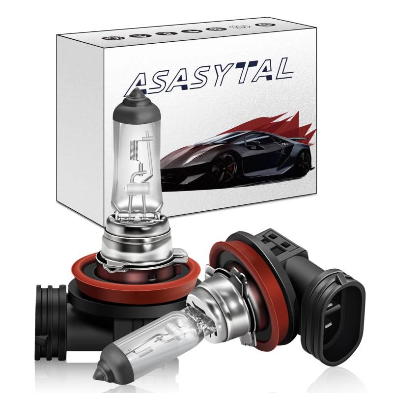 Asasytal H16 12V 19W Ersatzsatz für Halogen Nebelscheinwerferlampen, 3000K Original-Gelblicht Auto Außenglühbirnen Autoscheinwerferlampe, 2 Stücke von Asasytal