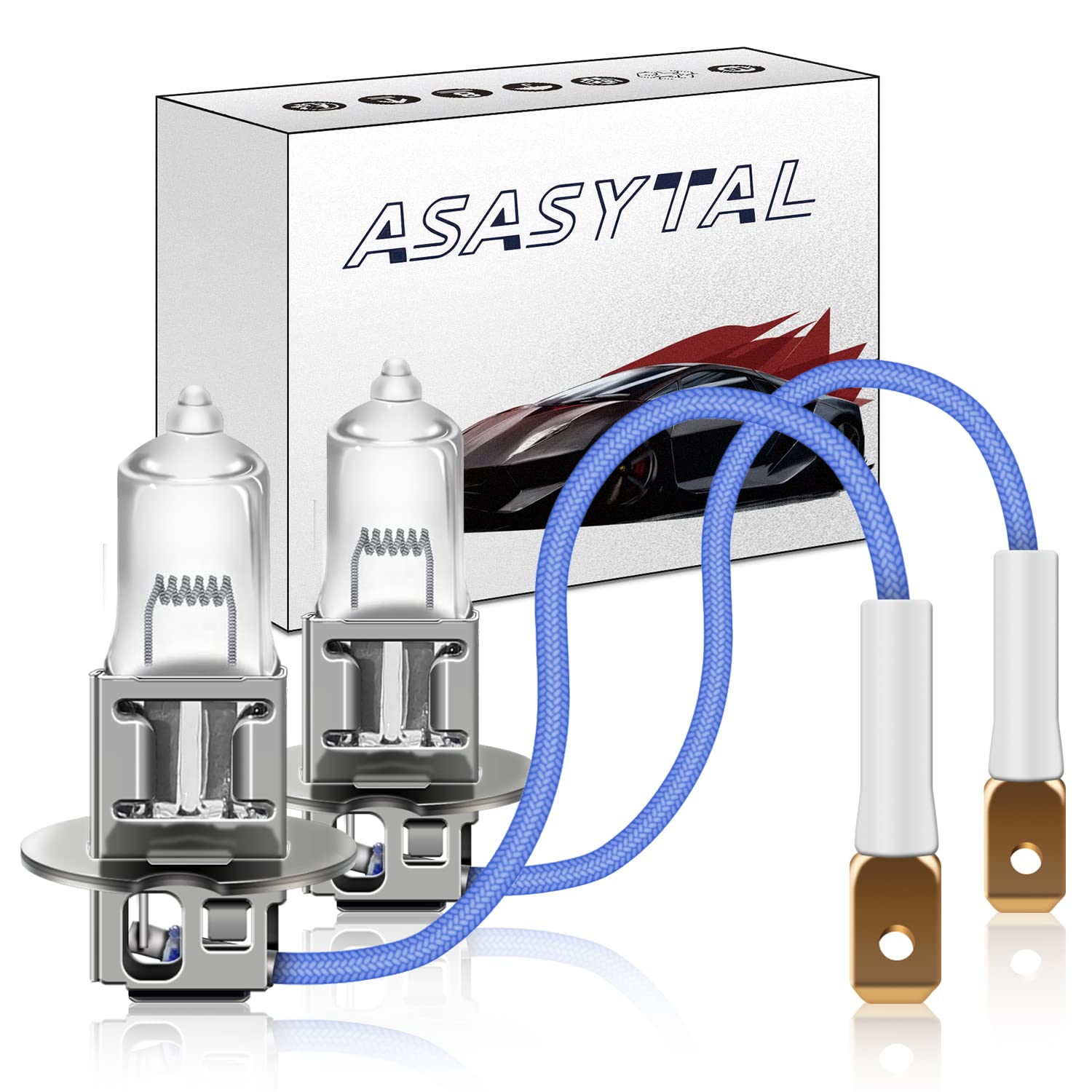 Asasytal H3 24V 70W Halogenlampen, 3000 K gelber superheller Scheinwerfer erneuern, Ersetzen Sie die Scheinwerferlampe für LKW, 24-V-System-Schwerlastfahrzeuge und die Nebelscheinwerferlampe, 2 Stücke Asasytal H3 24V 70W Halogenlampen, 3000 K gelber superheller Scheinwerfer erneuern, Ersetzen Sie die Scheinwerferlampe für LKW, 24-V-System-Schwerlastfahrzeuge und die Nebelscheinwerferlampe, 2 Stücke von Asasytal
