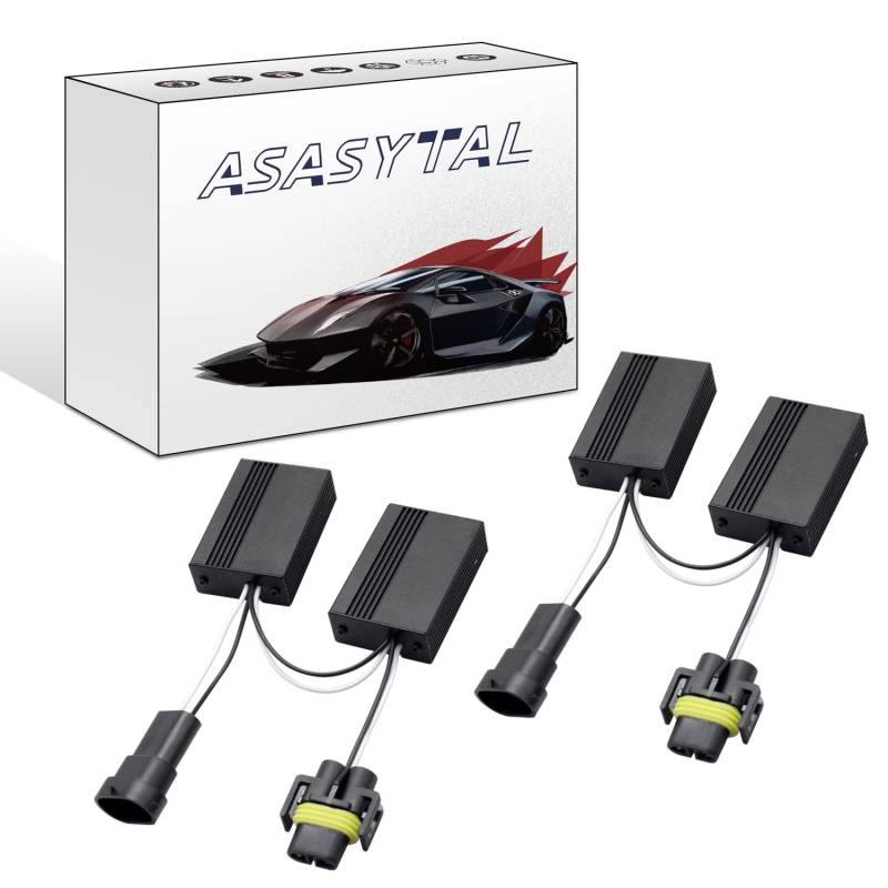 Asasytal H8/H9/H11 LED-Scheinwerfer Canbus Universal-Scheinwerferdecoder, 880 881 No Error Anti-Flacker-Kabelbaum für 12V Scheinwerfer Warning Kondensator Fehler Lastwiderstand, 2 Stück von Asasytal