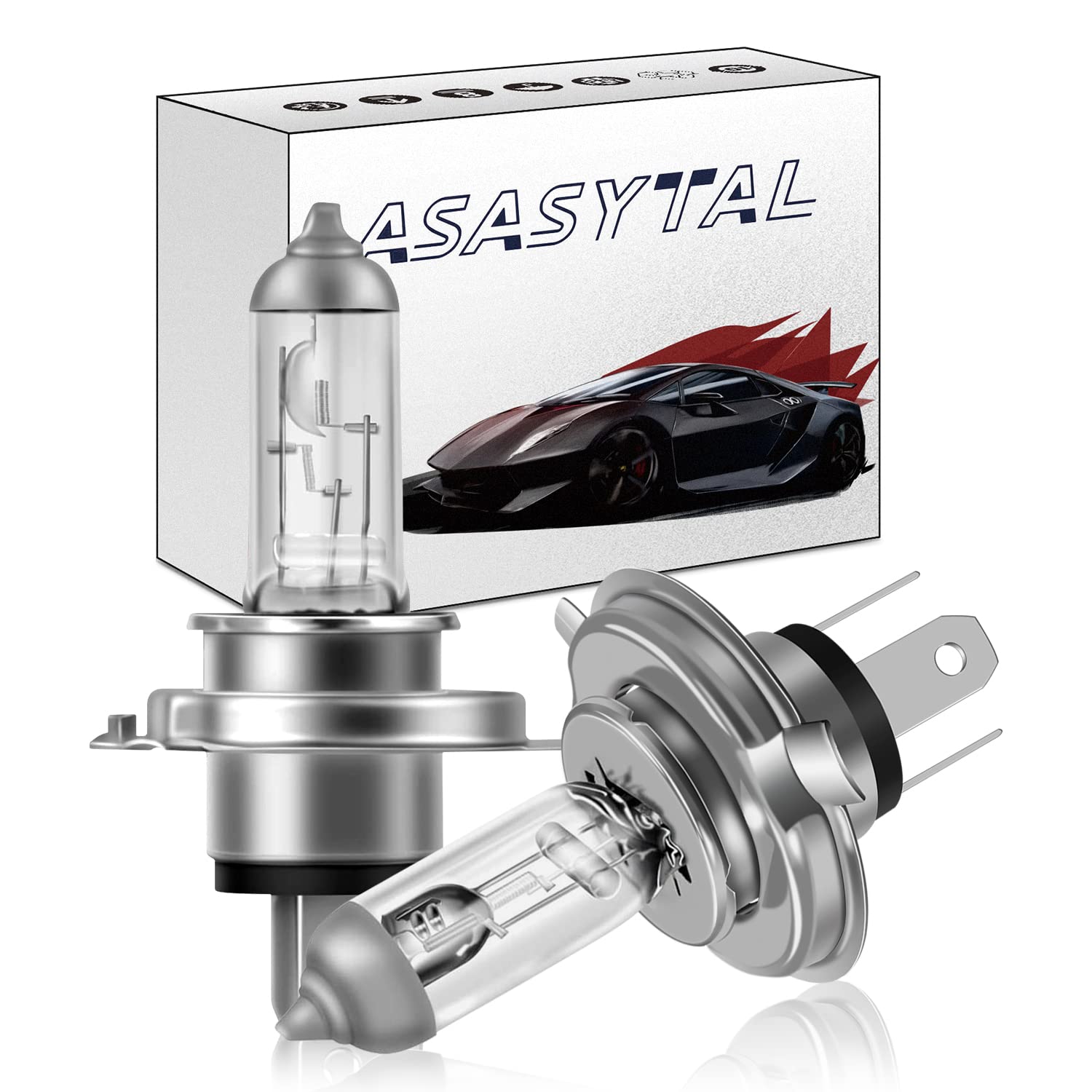 Asasytal HS1 PX43t 35/35W Scheinwerfer Halogenlampen, Hi/Lo Beam 3000K Gelblich-weißer, Heller Scheinwerfer Ersetzen Sie die 12V Auto Motorrad Roller Scheinwerferlampe, 2 Stücke von Asasytal