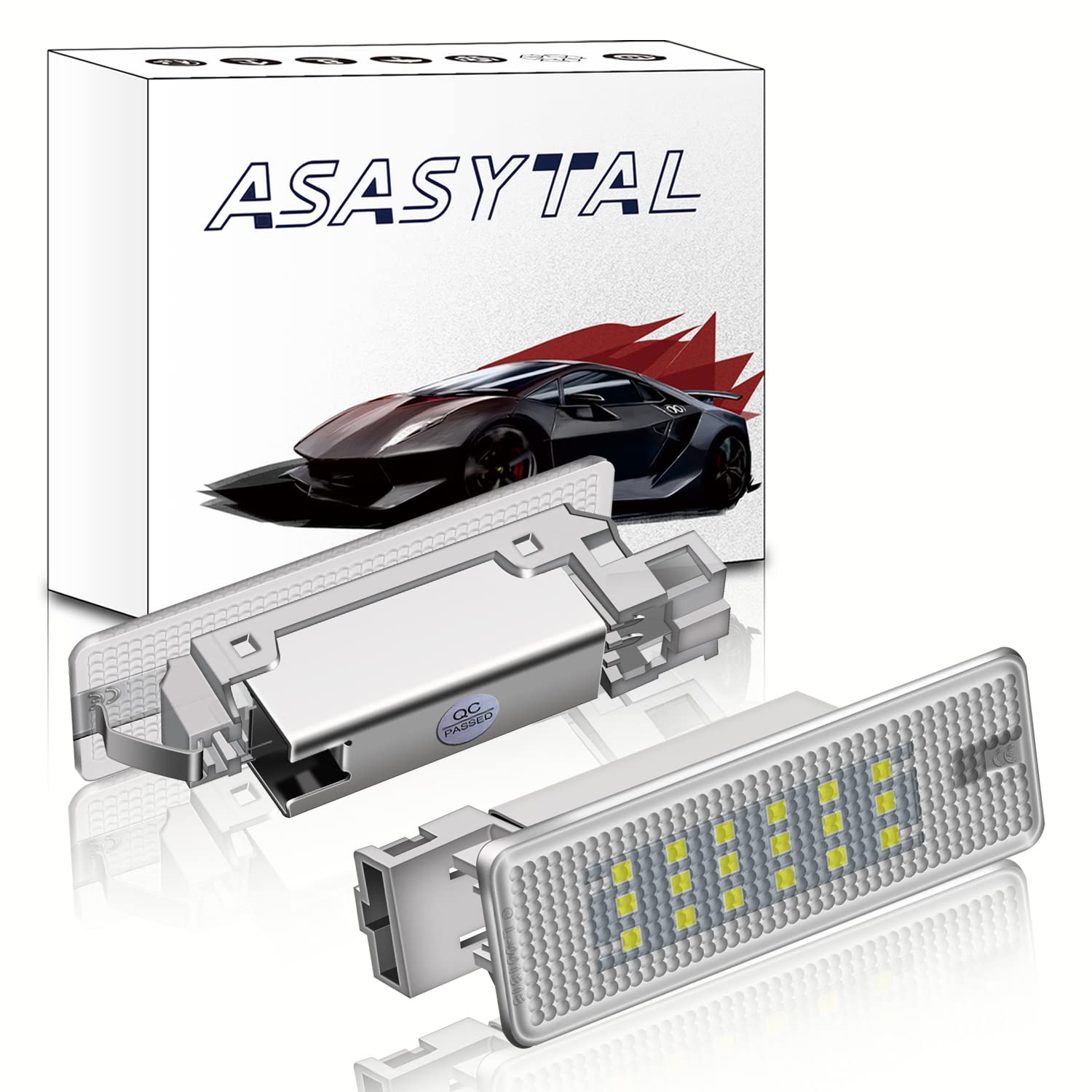 Asasytal SMD Fußraumbeleuchtung Auto Kofferraum/Türbeleuchtung Handschuhfachbirne Kompatibel mit VW Golf MK5/6/7 Pas-sat B6/7/8 CC S-cirocco T-iguan Tou-ran Tou-areg T5 ect, 2 Stücke von Asasytal