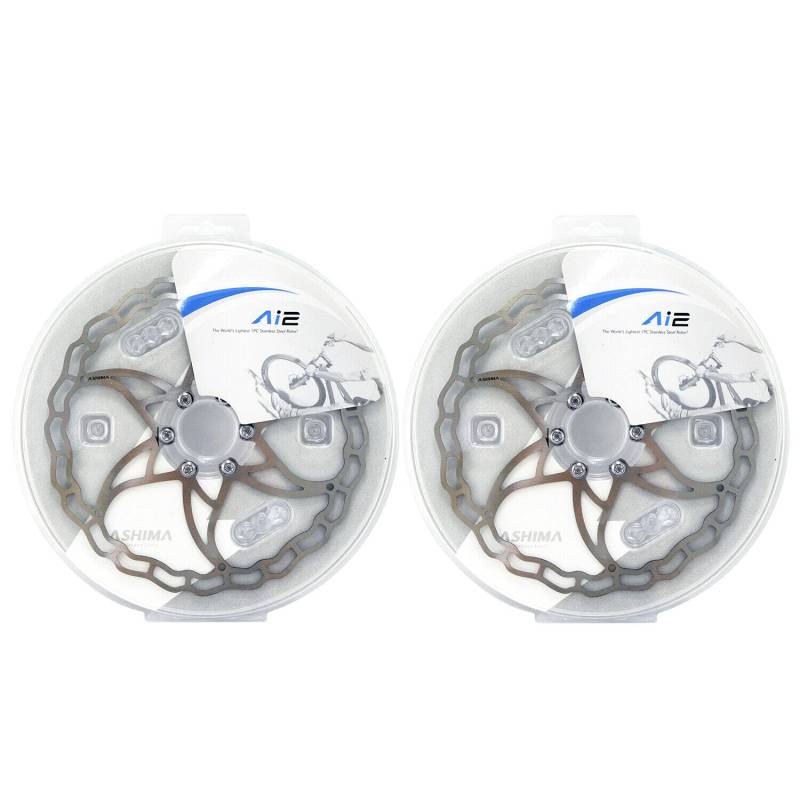 ASHIMA-LTD Ai2 ARO-09 leichteste Scheibenbrems-Rotor, 180 mm, 104 g, 2 Stück, silber, AS2370 von Ashima