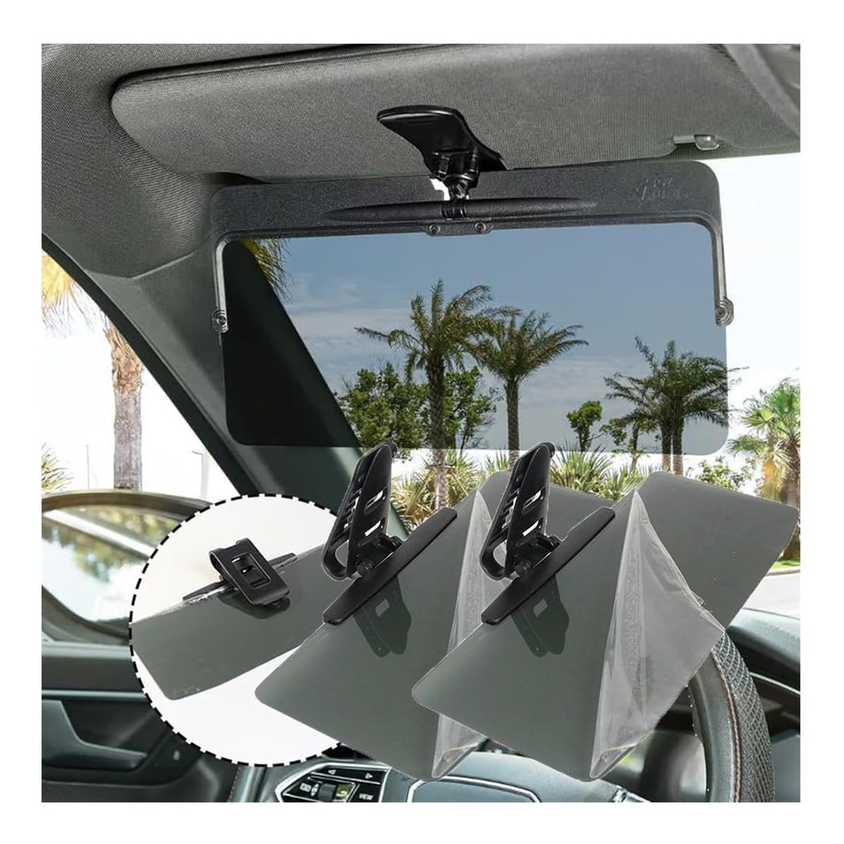 Universelle Auto-Sonnenblende mit polarisiertem Blendschutz, polarisierte Sonnenblendenverlängerung für Auto, Visier-Verlängerung, Sonnenblendblocker zum Fahren, klarere Sicht und sicheres Fahren (1 Universelle Auto-Sonnenblende mit polarisiertem Blendschutz, polarisierte Sonnenblendenverlängerung für Auto, Visier-Verlängerung, Sonnenblendblocker zum Fahren, klarere Sicht und sicheres Fahren (1 von Ashopfun