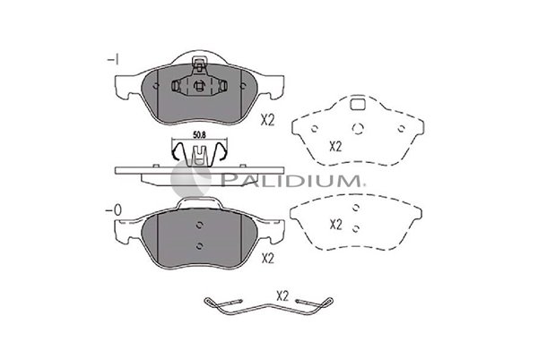 Bremsbelagsatz, Scheibenbremse Vorderachse Ashuki P1-1153 von Ashuki
