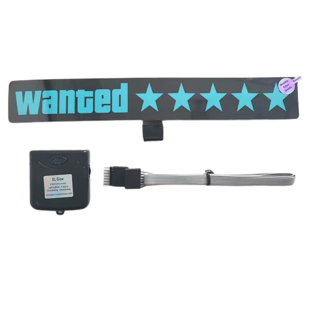 Asinfter Windschutzscheibe Electric Wanted Auto LED Schild Fensteraufkleber für JDM Glow Panel Zubehör - Blaues Licht von Asinfter