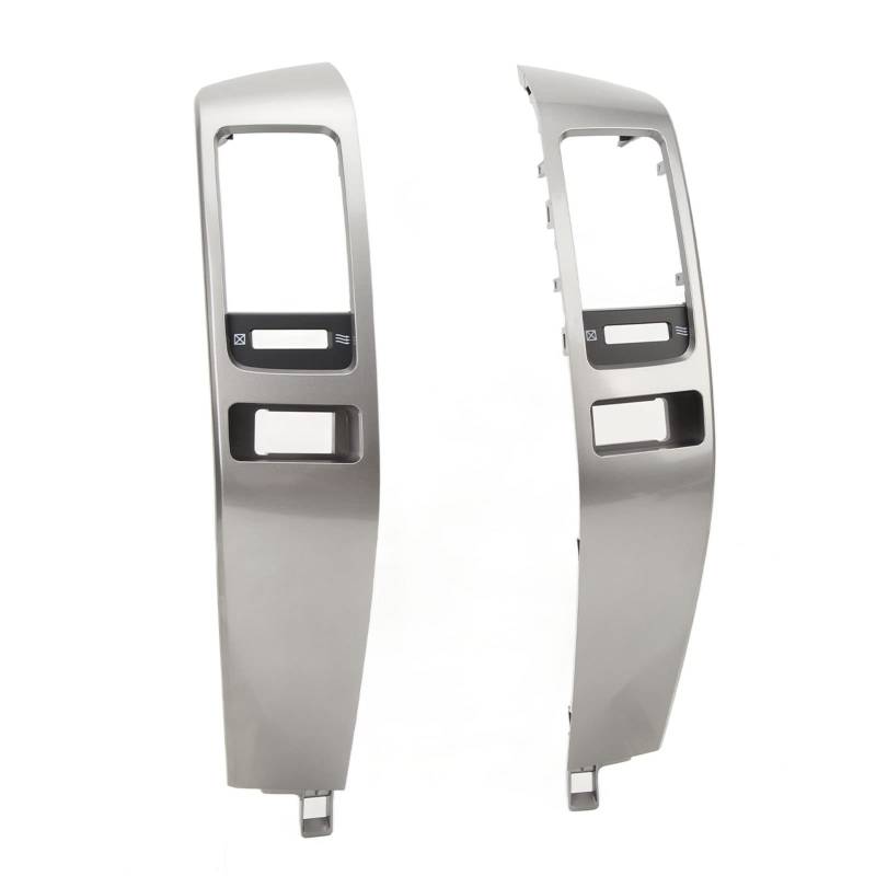 A/C Outlet-Auslass-Verkleidung, Linke und Rechte Seite, Mitte A/C Dash Air Vent Verkleidung, Zentrale Armaturen Brett Abdeckung für Land Cruiser Prado J120 2003-2009 Silber von Asixxsix