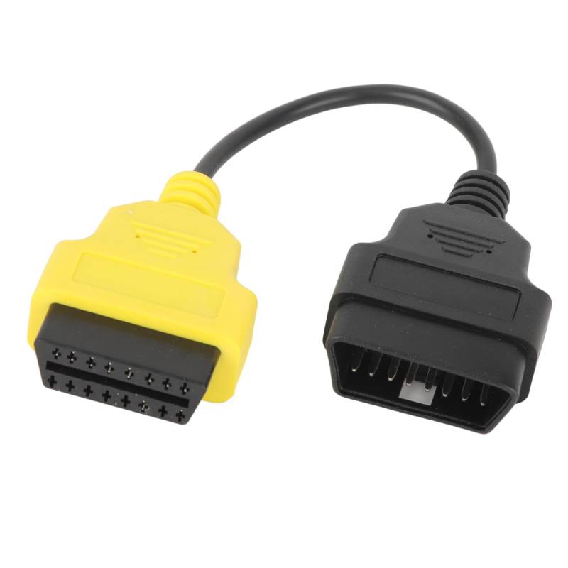 Obd2-Diagnosekabel, Professioneller Auto-Diagnose-Scanner-Kabeladapter mit Gelbem Stecker, Langlebig, ABS, Kann Obd2-Fehlercode-Lesegerät, Kabeladapter, Ersatz für Ecu Scan Tool von Asixxsix