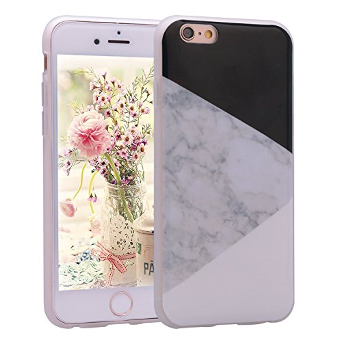 iPhone 6S Handyhülle, iPhone 6 Silikon Cover, Asnlove Elegante TPU Weiche Schutzhülle Marmor Kreativ Muster Tasche Motiv Muster Etui Backcover Soft Case Hülle für Apple iPhone 6 6S 4.7 Zoll von Asnlove