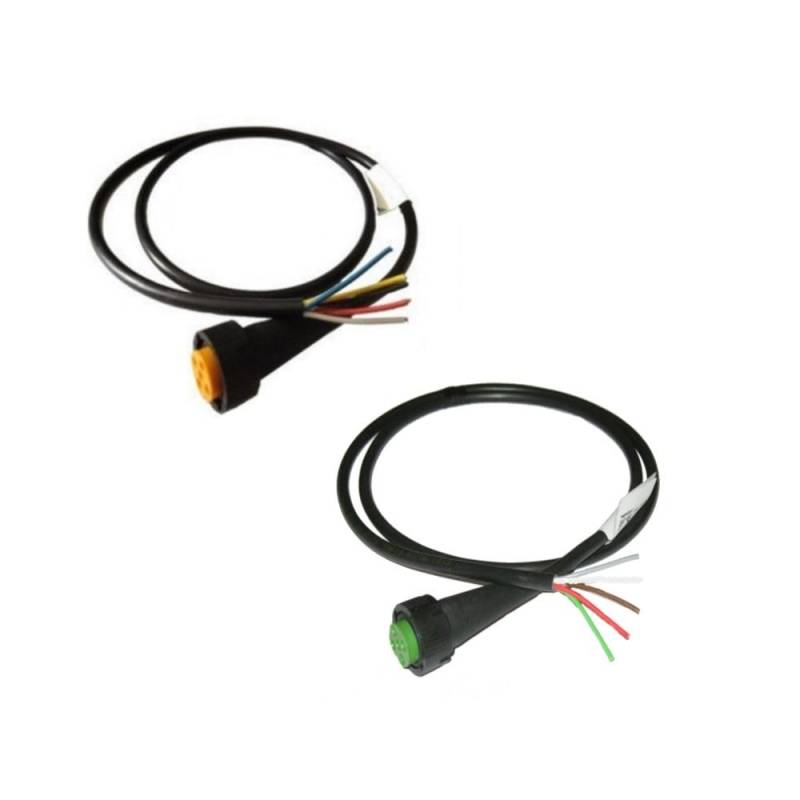 Aspöck Bajonettverbinder Stecker 3,0 Meter Kabel 'Open End' Gelb + Grün weiblich von Aspöck