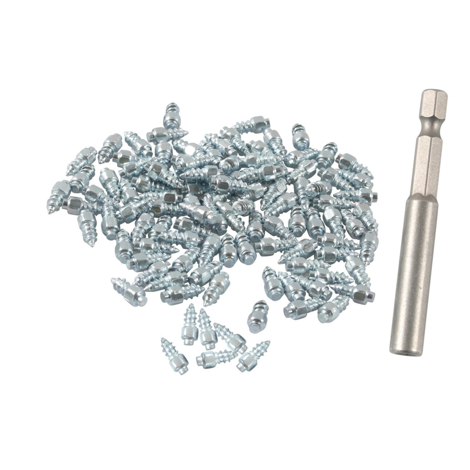 AsrMyjcx 100 Stück Winterreifen Spikes für Autos und Fahrräder, 4x12mm AsrMyjcx 100 Stück Winterreifen Spikes für Autos und Fahrräder, 4x12mm von AsrMyjcx