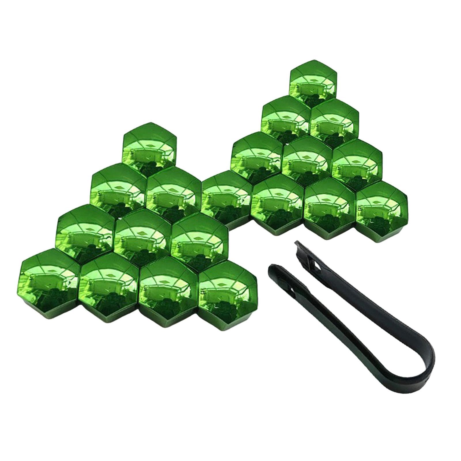 AsrMyjcx 20 Stück Auto-Radkappen, Universal mit Clip Werkzeug, Abdeckung für Schrauben, Grün 19mm AsrMyjcx 20 Stück Auto-Radkappen, Universal mit Clip Werkzeug, Abdeckung für Schrauben, Grün 19mm von AsrMyjcx