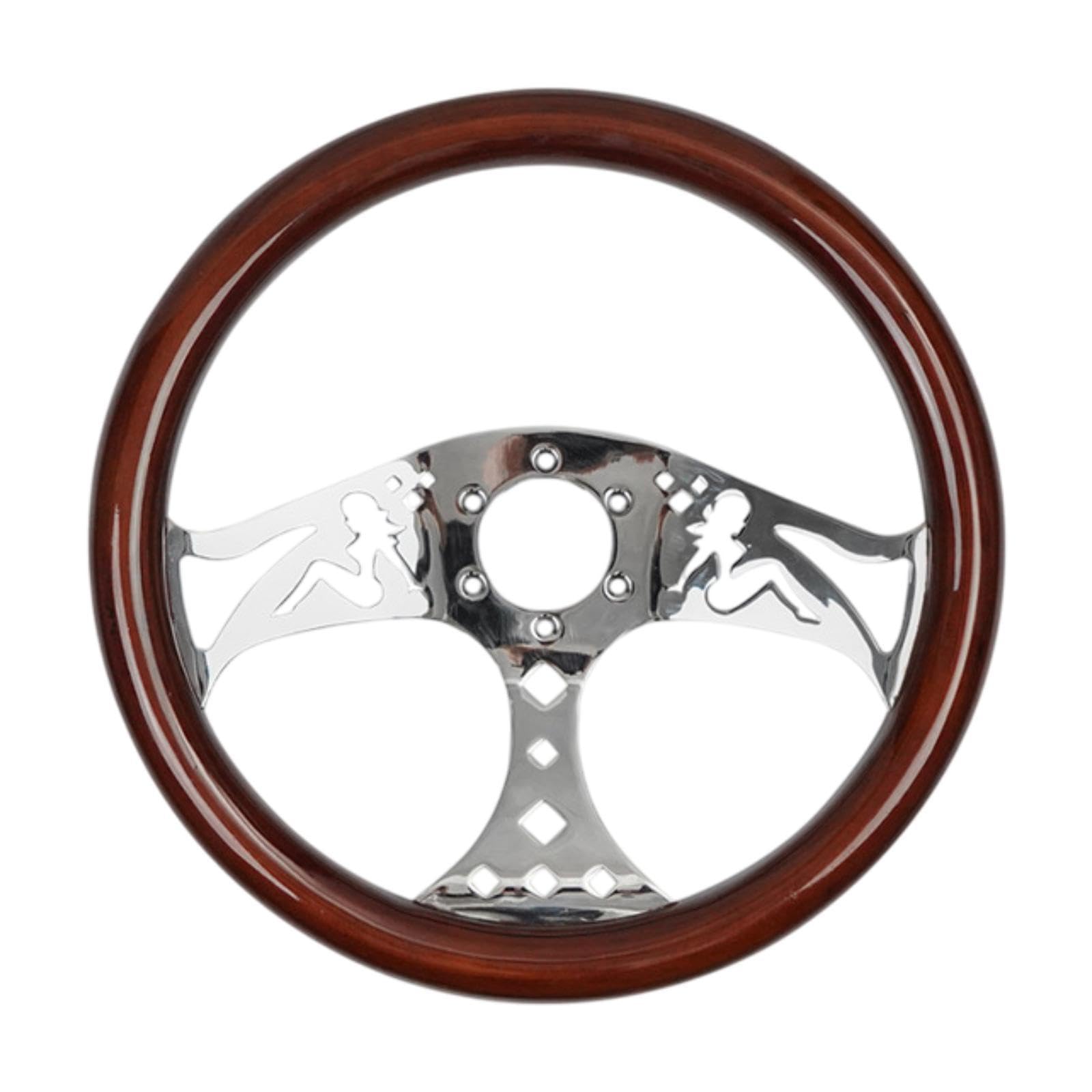 AsrMyjcx Autolenkrad, modifizierte Teile, 38 cm, Holz, bequemer Griff, Mädchenmuster, Universallenkrad für LKW AsrMyjcx Autolenkrad, modifizierte Teile, 38 cm, Holz, bequemer Griff, Mädchenmuster, Universallenkrad für LKW von AsrMyjcx