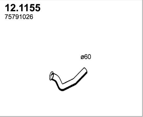 Abgasrohr vorne Asso 12.1155 von Asso