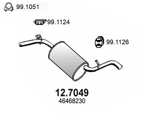 Endschalldämpfer Asso 12.7049 von Asso