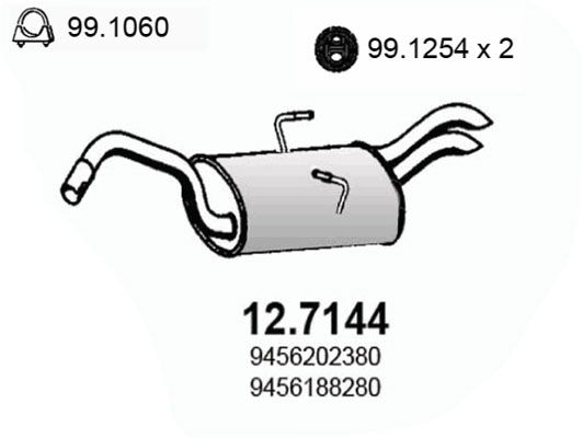 Endschalldämpfer Asso 12.7144 von Asso