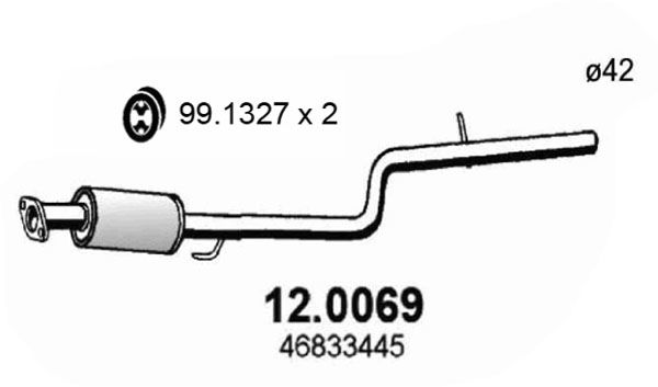 Katalysator vorne Asso 12.0069 von Asso